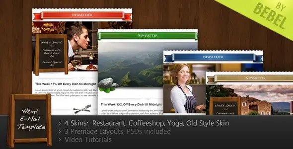 Stella - Newsletter for Restaurants, Cafes, Yoga - Email Templates Marketing