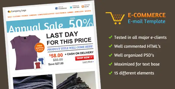 E-commerce E-mail Template - Email Templates Marketing