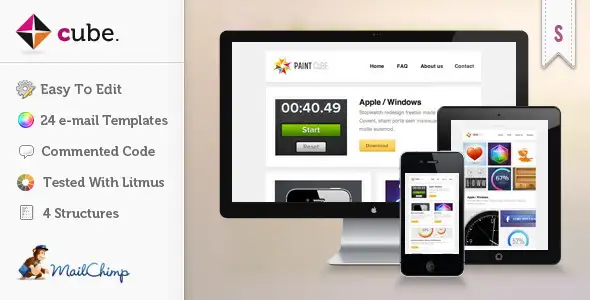 Cube E-mail Newsletter - Email Templates Marketing
