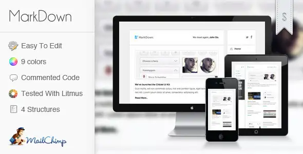 MarkDown - Clean and Minimalistic Newsletter - Email Templates Marketing