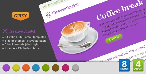 Creative Scratch Email Template - Email Templates Marketing