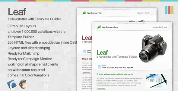Leaf - a Newsletter with Template Builder - Newsletters Email Templates