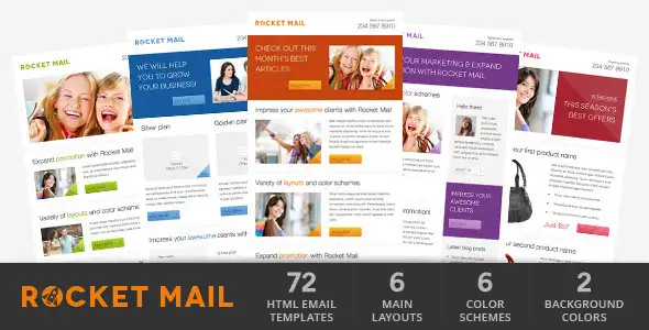 Rocket Mail - Clean & Modern Email Template - Newsletters Email Templates