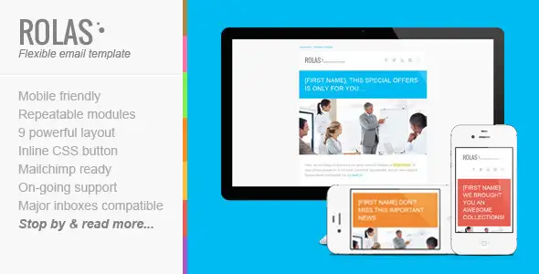 Responsive Minimalist Email Template - Rolas - Email Templates Marketing